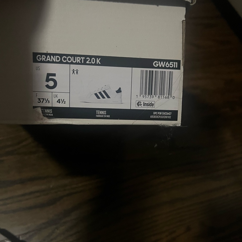 Adidas Grand Court 2.0 White with Black Stripes